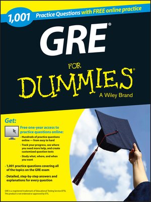 cover image of 1,001 GRE Practice Questions For Dummies (+ Free Online Practice)